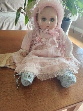 Classic Pink Lace Baby Doll with Bonnet